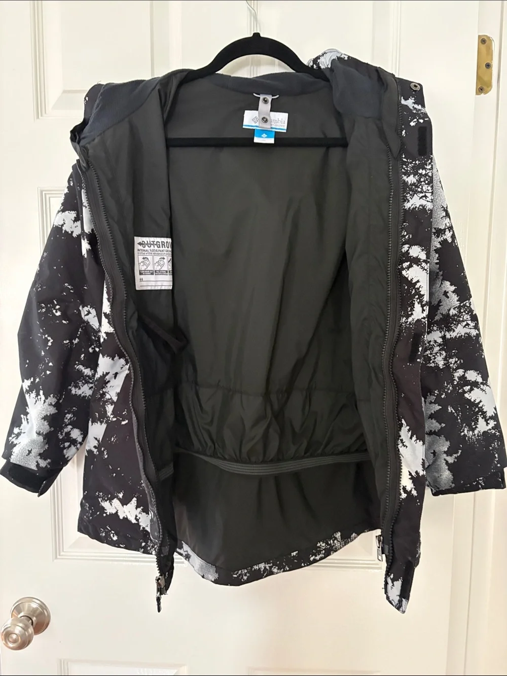 Columbia Whirlwind II Interchange Kids' Black & White Snow Jacket